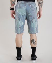 Bermuda-Relaxed-em-Moletom-Estampada-de-Folhagens-Verde-8678375-Verde_2