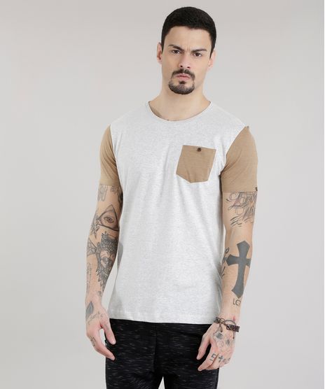 Camiseta-com-Bolso-Cinza-Mescla-Claro-8677641-Cinza_Mescla_Claro_1