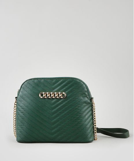 Bolsa-Feminina-Transversal-Media-Matelasse-com-Corrente-Verde-Escuro-9865137-Verde_Escuro_1