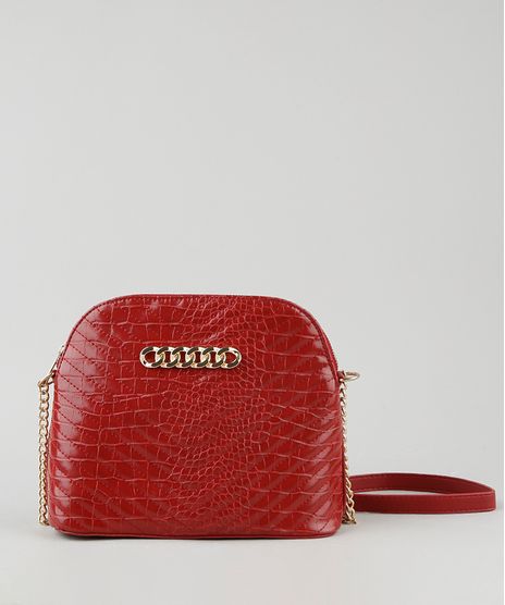 Bolsa-Feminina-Transversal-Media-Matelasse-com-Corrente-Vermelha-Escuro-9865137-Vermelho_Escuro_1