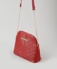 Bolsa-Feminina-Transversal-Media-Matelasse-com-Corrente-Vermelha-Escuro-9865137-Vermelho_Escuro_3