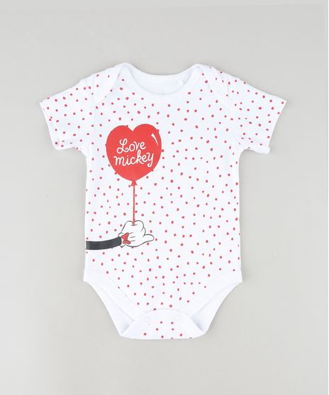 Body-Infantil--Love-Mickey--Estampado-de-Poa-Manga-Curta-Branco-9839855-Branco_1