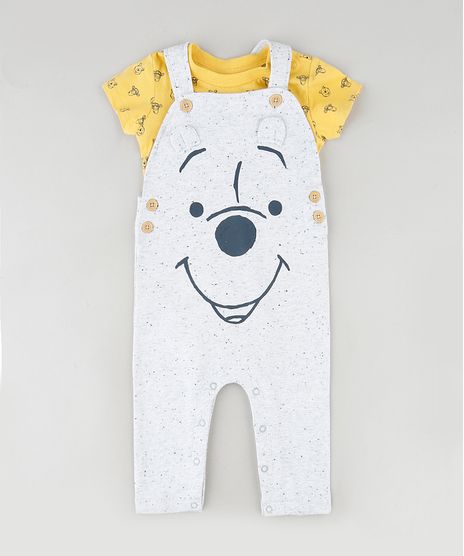 Conjunto-Infantil-Ursinho-Pooh-de-Body-Estampado-Manga-Curta-Mostarda---Macacao-Cinza-Mescla-Claro-9851543-Cinza_Mescla_Claro_1