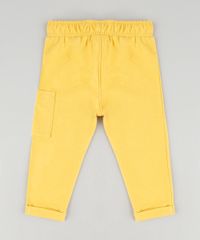 Calca-de-Moletom-Infantil-Cargo-Amarela-9851540-Amarelo_2