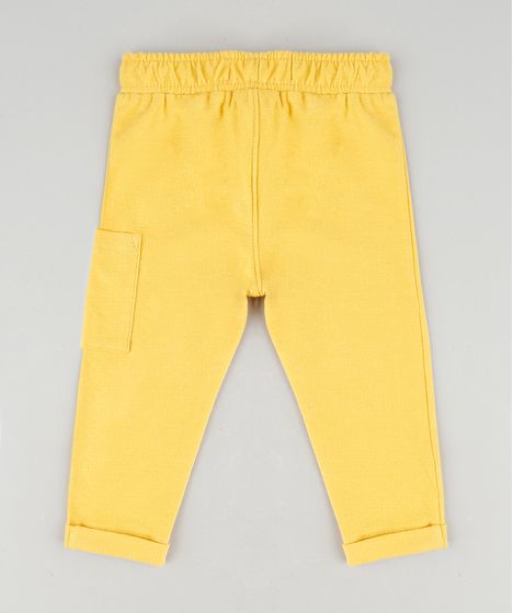 calça cargo amarela