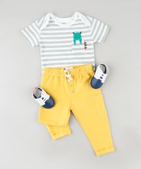 Calca-de-Moletom-Infantil-Cargo-Amarela-9851540-Amarelo_3