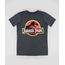 Camiseta-Infantil-Jurassic-Park-Manga-Curta-Cinza-Mescla-Escuro-9943999-Cinza_Mescla_Escuro_1