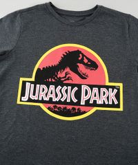 Camiseta-Infantil-Jurassic-Park-Manga-Curta-Cinza-Mescla-Escuro-9943999-Cinza_Mescla_Escuro_3