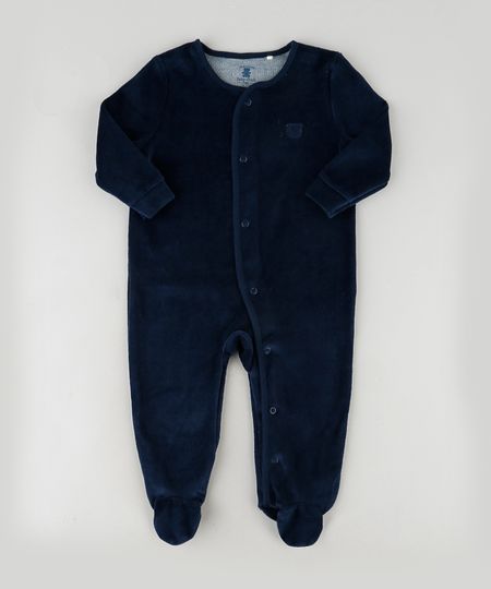 Macacao-em-Plush-Infantil-com-Pezinho-Manga-Longa-Azul-Escuro-9757311-Azul_Escuro_1