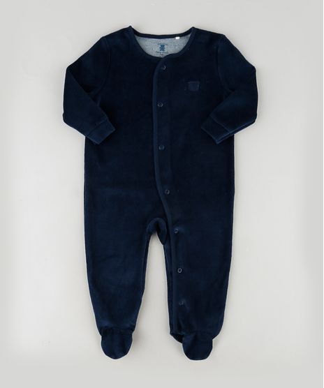 Macacao-em-Plush-Infantil-com-Pezinho-Manga-Longa-Azul-Escuro-9757311-Azul_Escuro_1
