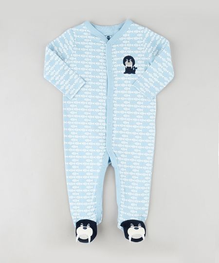 Macacao-Infantil-Leao-Marinho-Estampado-de-Espinha-de-Peixe-com-Pezinho-Manga-Longa-Azul-Claro-9850050-Azul_Claro_1