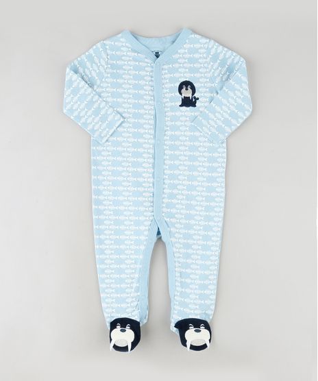 Macacao-Infantil-Leao-Marinho-Estampado-de-Espinha-de-Peixe-com-Pezinho-Manga-Longa-Azul-Claro-9850050-Azul_Claro_1
