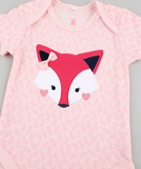 Body-Infantil-com-Patch-de-Raposa-Estampado-de-Folhagem-Manga-Curta--Rosa-9677743-Rosa_4
