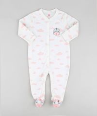 Macacao-Infantil-com-Patch-de-Hipopotamo-Estampado-de-Nuvens-Manga-Longa-Off-White-9679744-Off_White_1