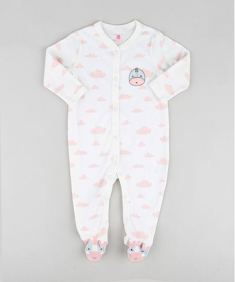 Macacao-Infantil-com-Patch-de-Hipopotamo-Estampado-de-Nuvens-Manga-Longa-Off-White-9679744-Off_White_1