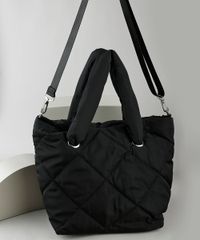Bolsa-em-Nylon-Feminina-Shopper-Grande-Puffer-com-Alca-de-Ombro-Preta-9845466-Preto_2