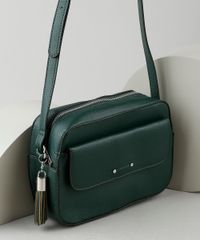 Bolsa-Feminina-Transversal-Pequena-com-Bolso-e-Tassel-Verde-Escuro-9845697-Verde_Escuro_2