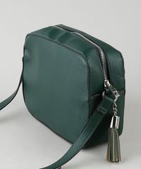 Bolsa-Feminina-Transversal-Pequena-com-Bolso-e-Tassel-Verde-Escuro-9845697-Verde_Escuro_4