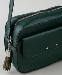Bolsa-Feminina-Transversal-Pequena-com-Bolso-e-Tassel-Verde-Escuro-9845697-Verde_Escuro_5