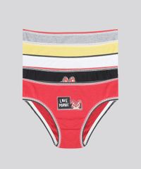 Kit-de-5-Calcinhas-Minnie-Multicor-8336596-Multicor_1