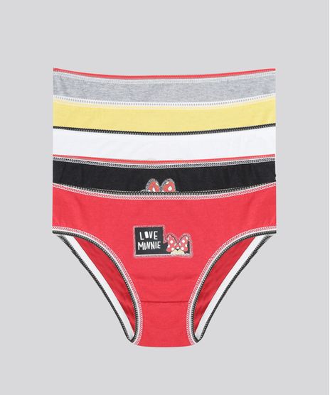 Kit-de-5-Calcinhas-Minnie-Multicor-8336596-Multicor_1