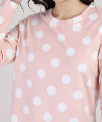 Pijama-de-Fleece-Feminino-Estampado-de-Poa-Manga-Longa
-Rosa-9900198-Rosa_3
