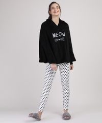 Poncho-em-Fleece-Feminino-Gato-com-Capuz-e-Orelhas-Preto-9900211-Preto_3
