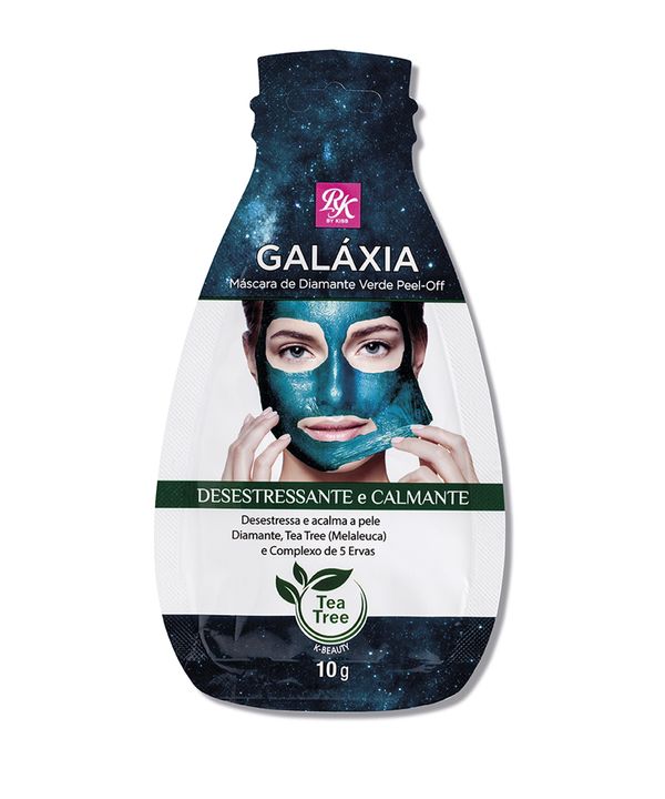 Máscara Facial de Diamante RK by Kiss Galáxia Verde Peel-Off Único - TRANSPARENT Único
