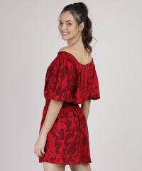 Vestido-Feminino-Curto-Ombro-a-Ombro-Estampado-Floral-Manga-Curta-Vermelho-9807292-Vermelho_2