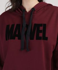 Blusao-de-Moletom-Feminino-Marvel-com-Capuz-Vinho-9881514-Vinho_4