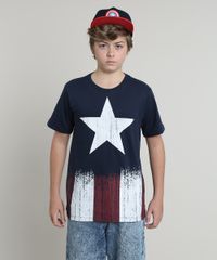 Camiseta-Infantil-Capitao-America-Manga-Curta-Gola-Careca-Azul-Marinho-8335901-Azul_Marinho_1