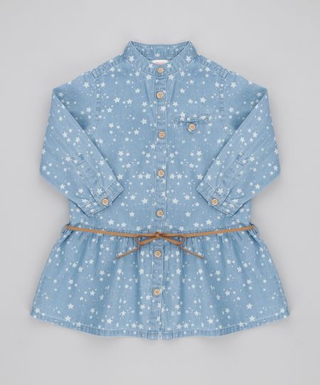 Vestido-Jeans-Estampado-de-estrelas-com-Cinto-Azul-Claro-8459035-Azul_Claro_1 Vestido-Jeans-Estampado-de-estrelas-com-Cinto-Azul-Claro-8459035-Azul_Claro_1