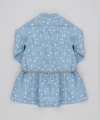Vestido-Jeans-Estampado-de-estrelas-com-Cinto-Azul-Claro-8459035-Azul_Claro_2
