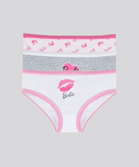 Kit-de-3-Calcinhas-Barbie-Multicor-8653985-Multicor_1 Kit-de-3-Calcinhas-Barbie-Multicor-8653985-Multicor_1