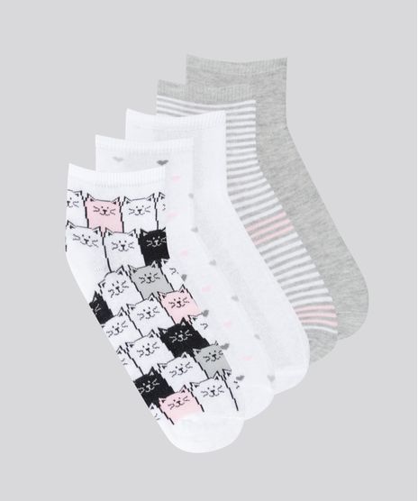Kit-de-5-Meias-Estampadas-Multicor-8561541-Multicor_1
