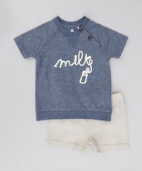 Conjunto-de-Camiseta-Azul-Marinho---Bermuda-Bege-Claro-8495940-Bege_Claro_1
