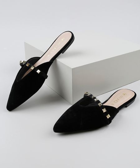 Mule-Feminino-Via-Uno-em-Suede-com-Tachas-Preto-9919643-Preto_1