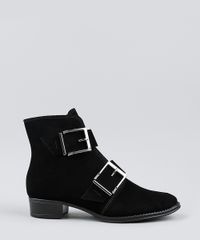 Bota-Feminina-Beira-Rio-Cano-Curto-em-Suede-com-Fivelas-Preta-9943000-Preto_2