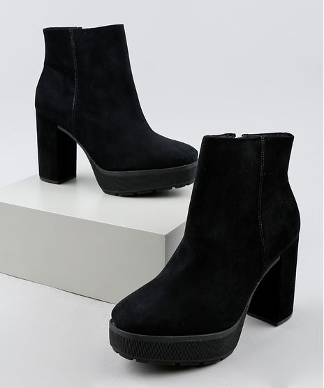 Bota-Feminina-Vizzano-em-Suede-Cano-Curto-Salto-Alto-Preta-9945898-Preto_1