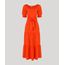 Vestido-Feminino-Mindset-Longo-com-Recortes-e-Faixa-para-Amarrar-Manga-Bufante-Laranja-9948976-Laranja_1