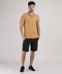 Polo-Masculina-Slim-Texturizada-Manga-Curta-Mostarda-9872557-Mostarda_3