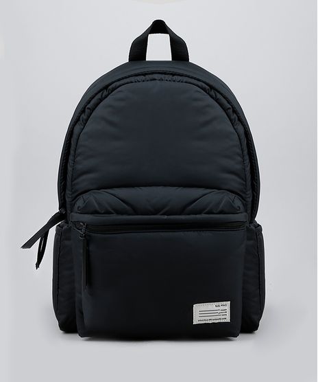 Mochila-Feminina-Media-com-Bolsos-em-Nylon-Preta-9845710-Preto_1