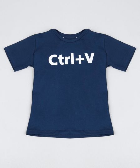 Camiseta-Infantil-Tal-Mae-Tal-Filho--Ctrl-V--Manga-Curta-Azul-Marinho-9946504-Azul_Marinho_1