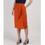 Saia-Feminina-Midi-com-Recorte-e-Faixa-para-Amarrar-Laranja-9820175-Laranja_1