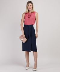 Saia-Feminina-Midi-com-Recorte-e-Faixa-para-Amarrar-Preta-9820175-Preto_3