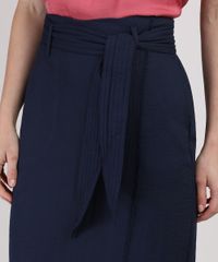 Saia-Feminina-Midi-com-Recorte-e-Faixa-para-Amarrar-Preta-9820175-Preto_4