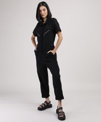 Macacao-Feminino-Longo-Manga-Curta-com-Bolsos-e-Ziper-Preto-9758586-Preto_3