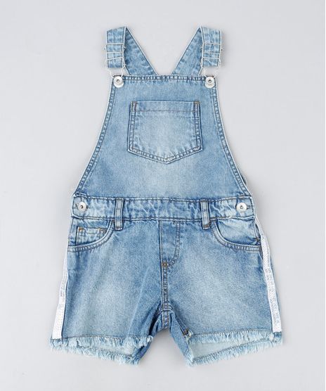 Jardineira-Jeans-Infantil-Feminina-com-Bolsos-Azul-Claro-9755323-Azul_Claro_1