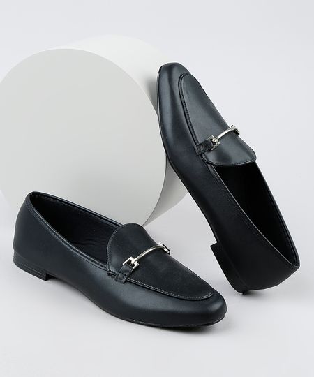 mocassim feminino com fivela