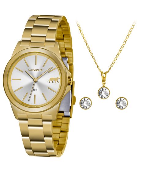 Kit-de-Relogio-Analogico-Lince-Feminino---Brinco---Colar---LRGH125L-KX23S1KX-Dourado-9849116-Dourado_1